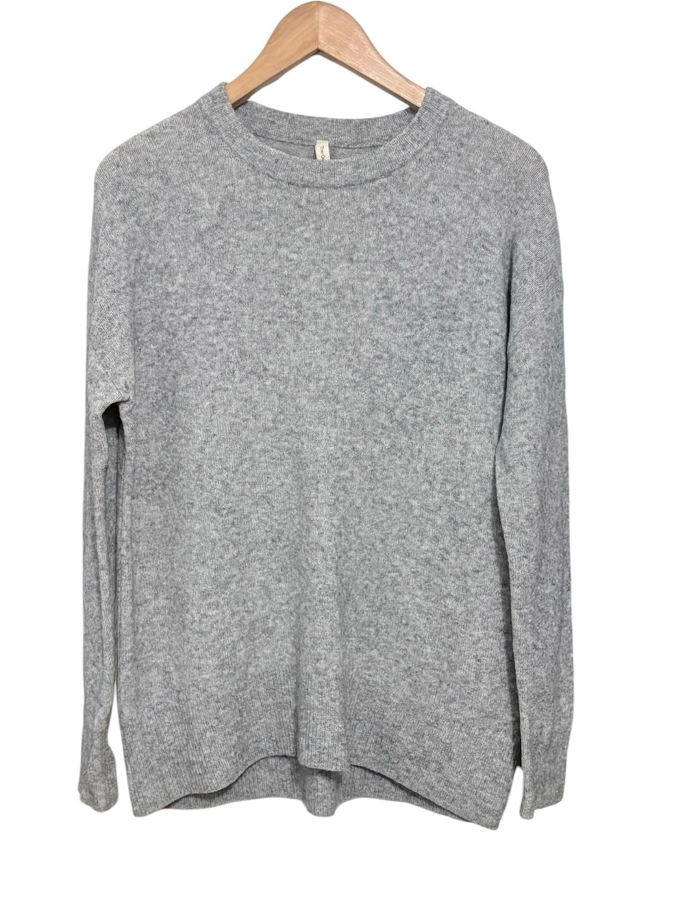 Babaton Aritzia Thurlow Oversized Boho Pullover Sweater sz S Gray Merino Laine - Picture 6 of 8